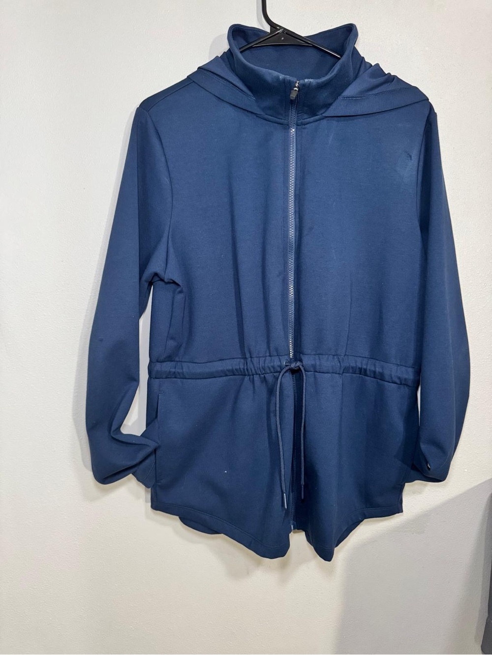 Athletic Works Navy Hooded Zip Jacket with Drawstring